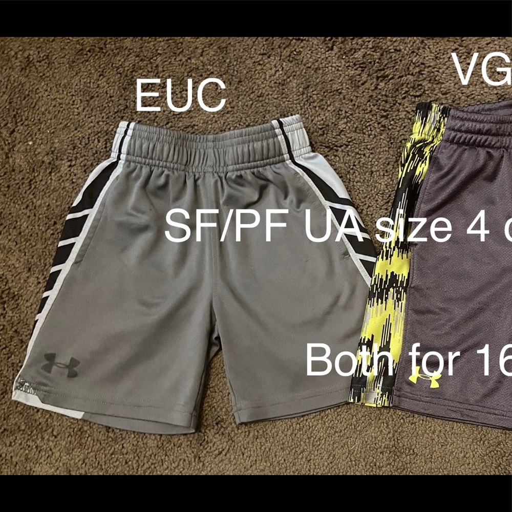 SOLD UA shorts size 4t